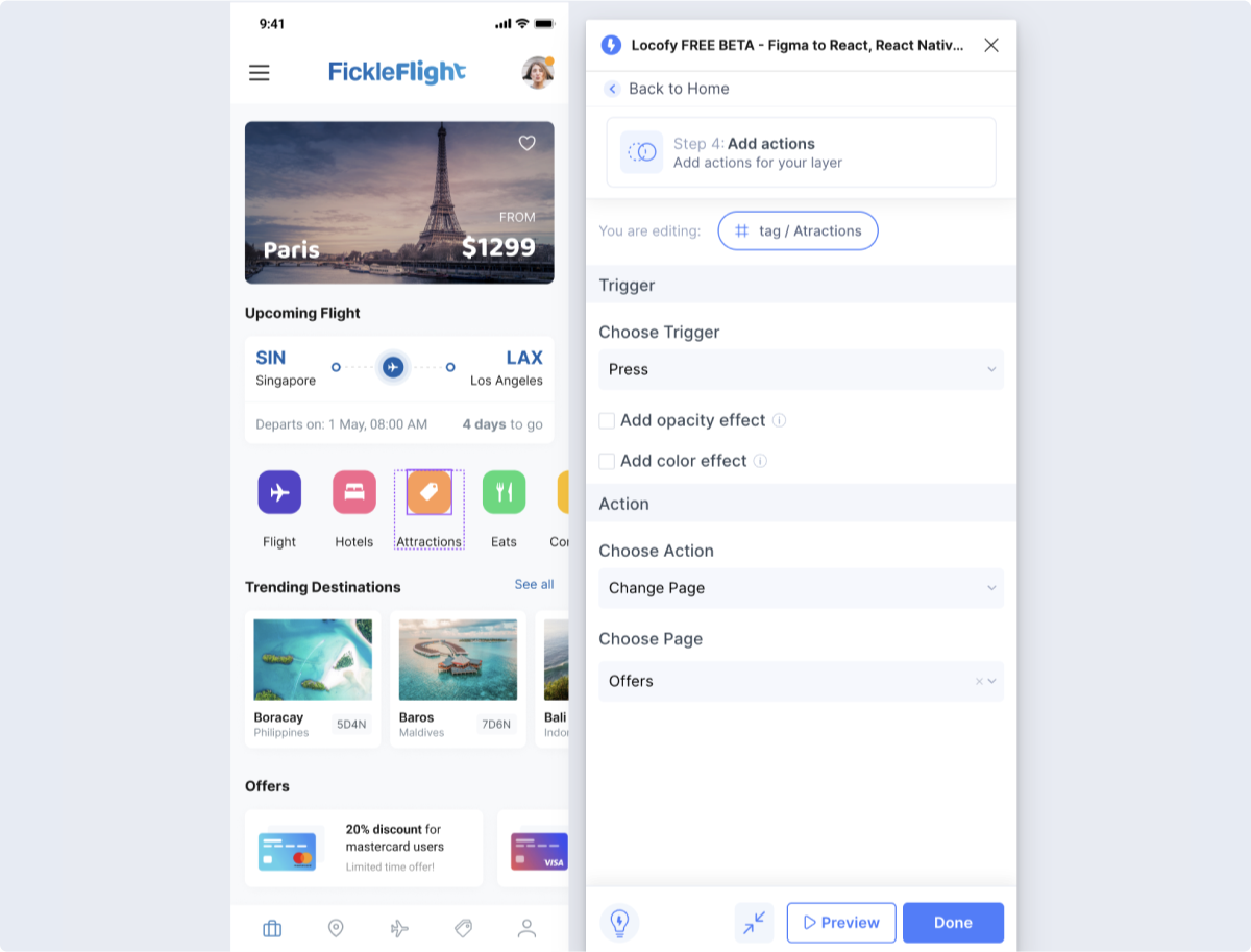 Add Actions & Interactions